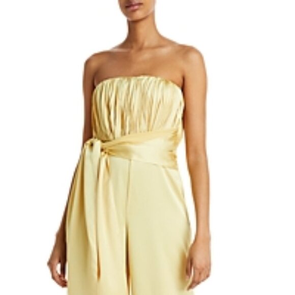 Ramy Brook Addison Strapless Wide Leg Jumpsuit in Daffodil (Yellow) NWT